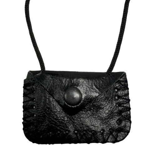 Cevşen Muska XXL 7 x 5 cm Kette aus echtem Leder – mit Ayetel Kürsi & Dua Surah