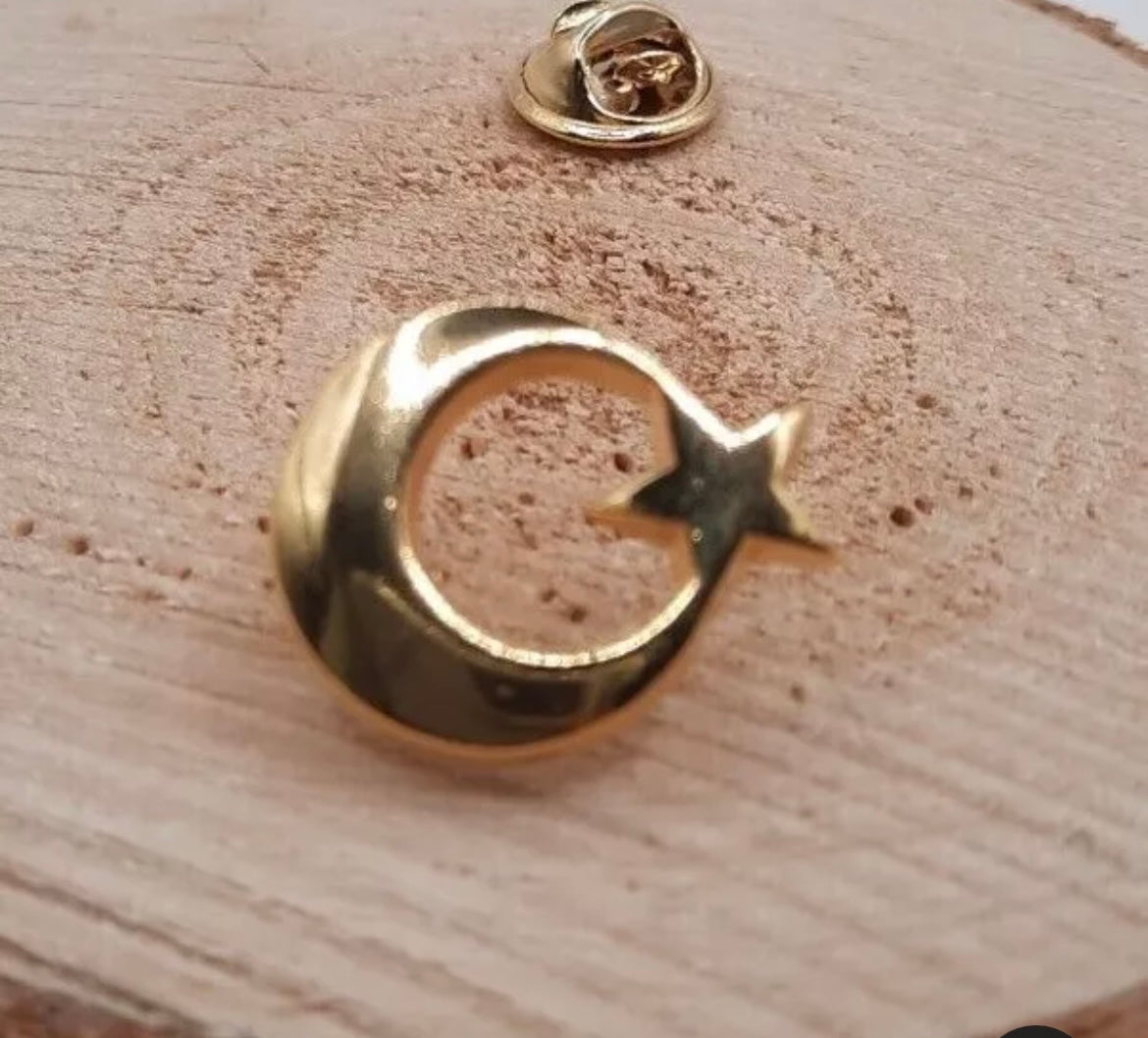 Ay yildiz Türkei Mond & Stern Anstecknadel-Pin Gold – AYYILDIZ Yaka Rozeti
