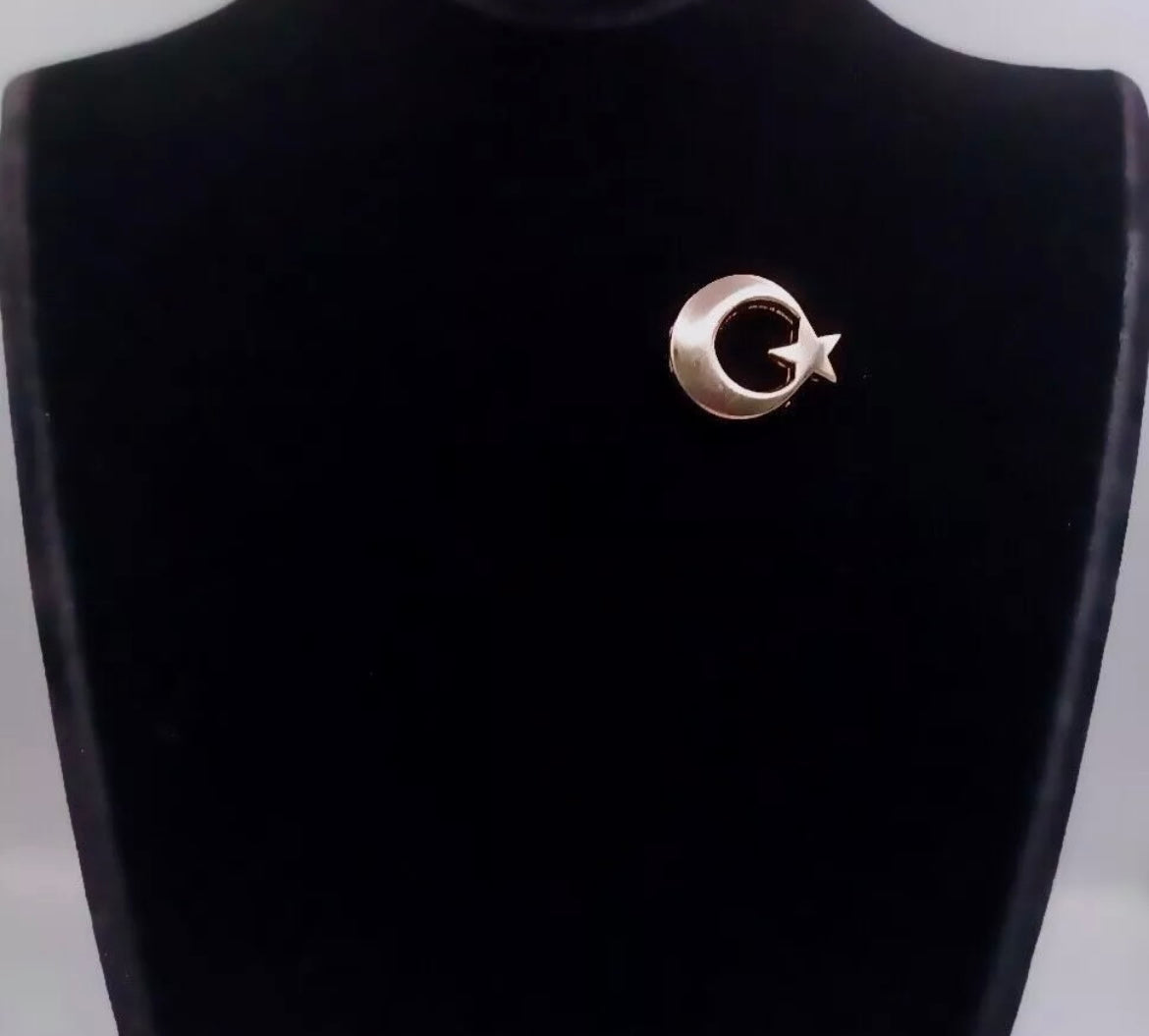 Ay yildiz Türkei Mond & Stern Anstecknadel-Pin Gold – AYYILDIZ Yaka Rozeti