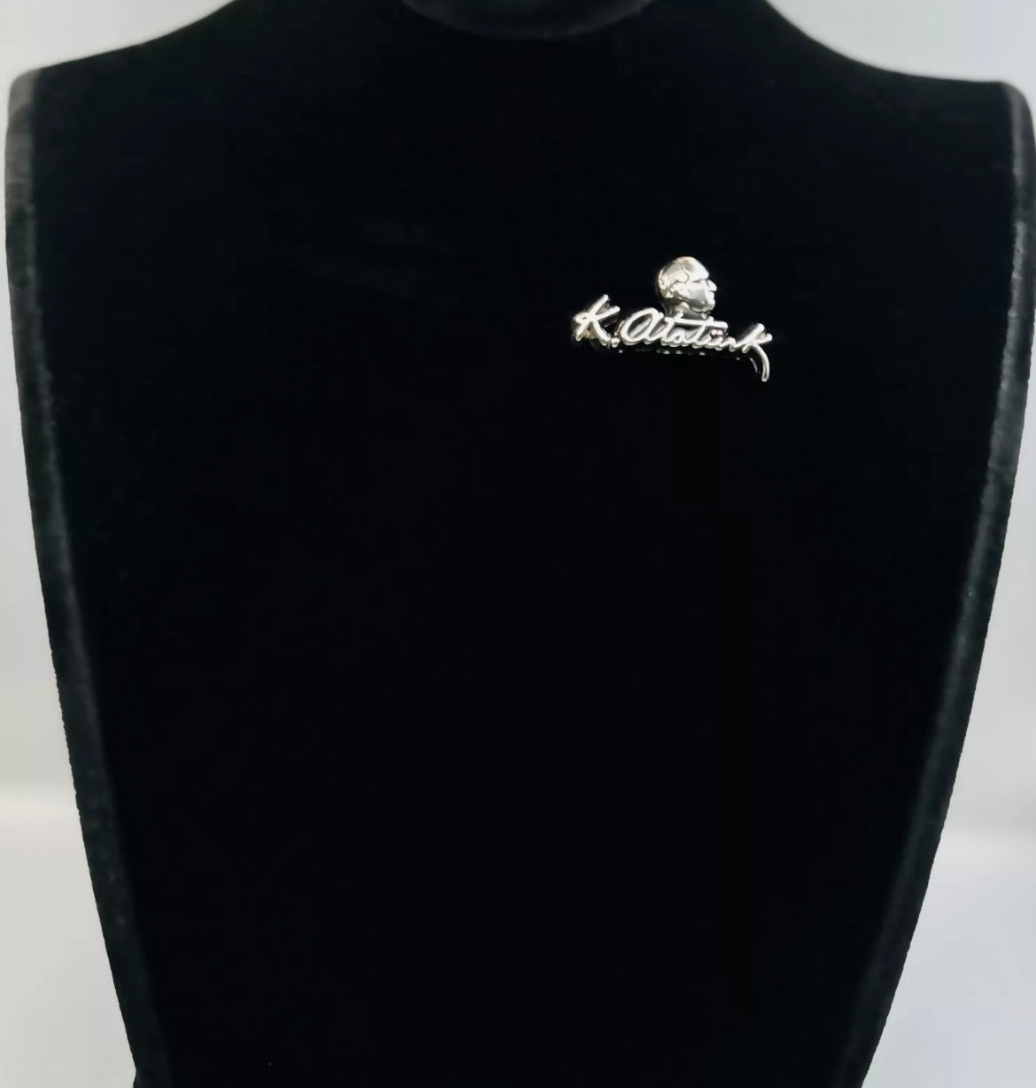 Atatürk Anstecknadel-Pin Silber – K.Atatürk imza Yaka Rozeti