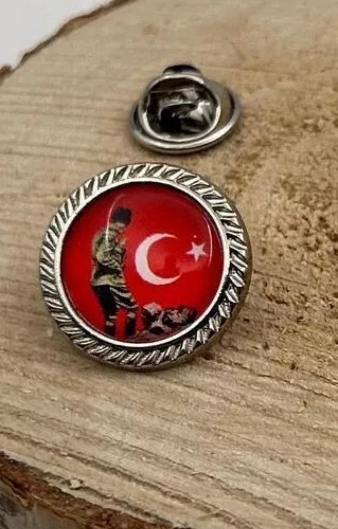 Atatürk & Flagge Anstecknadel-Pin – K.Atatürk Yaka Rozeti