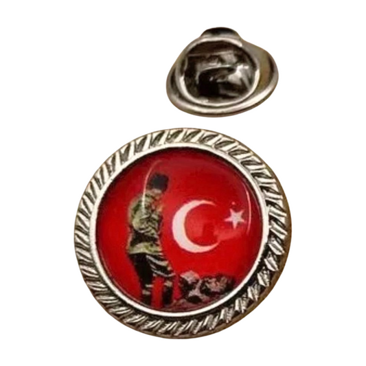 Atatürk & Flagge Anstecknadel-Pin – K.Atatürk Yaka Rozeti