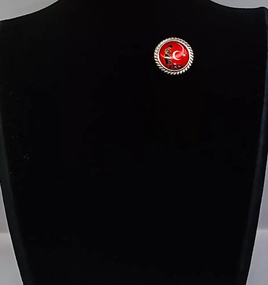 Atatürk & Flagge Anstecknadel-Pin – K.Atatürk Yaka Rozeti