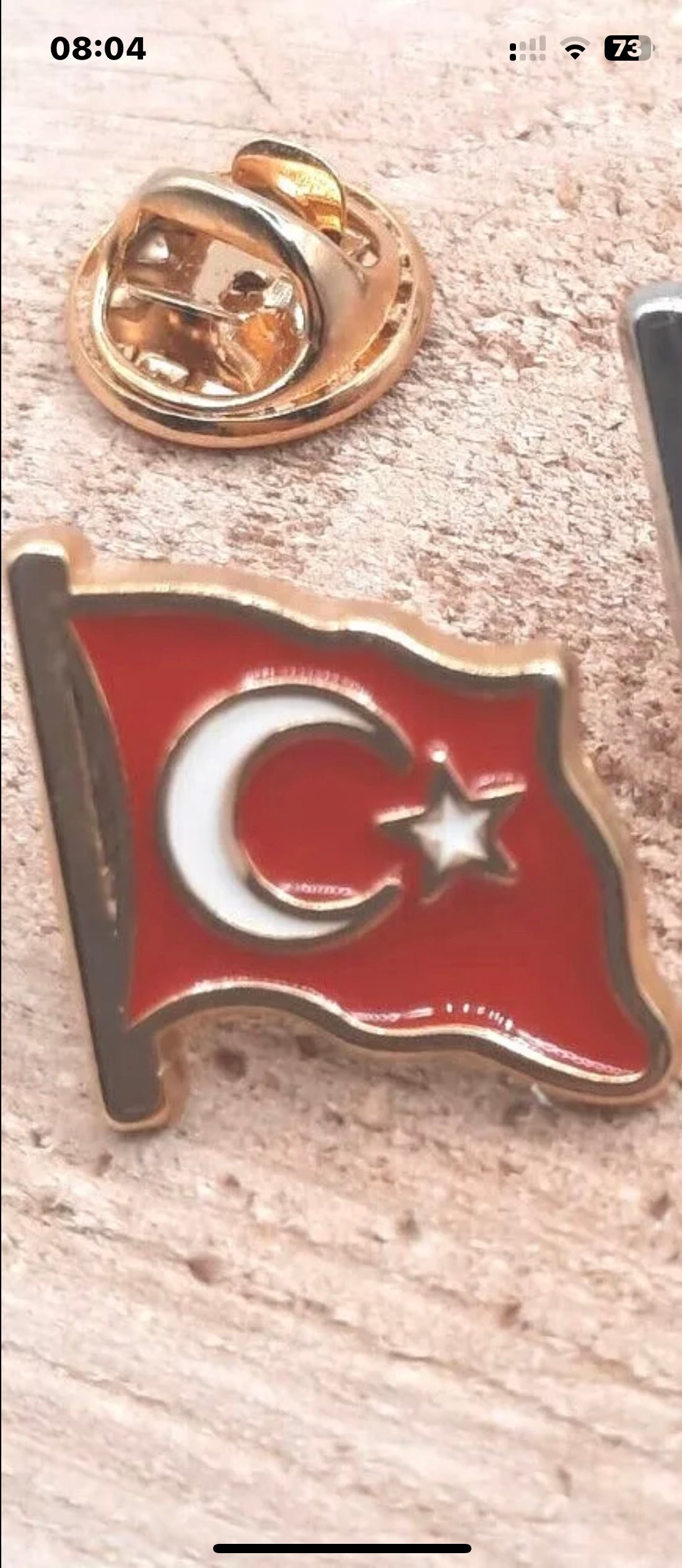 Türkei Flagge Anstecknadel-Pin Gold – Türk Bayrak Yaka Rozeti