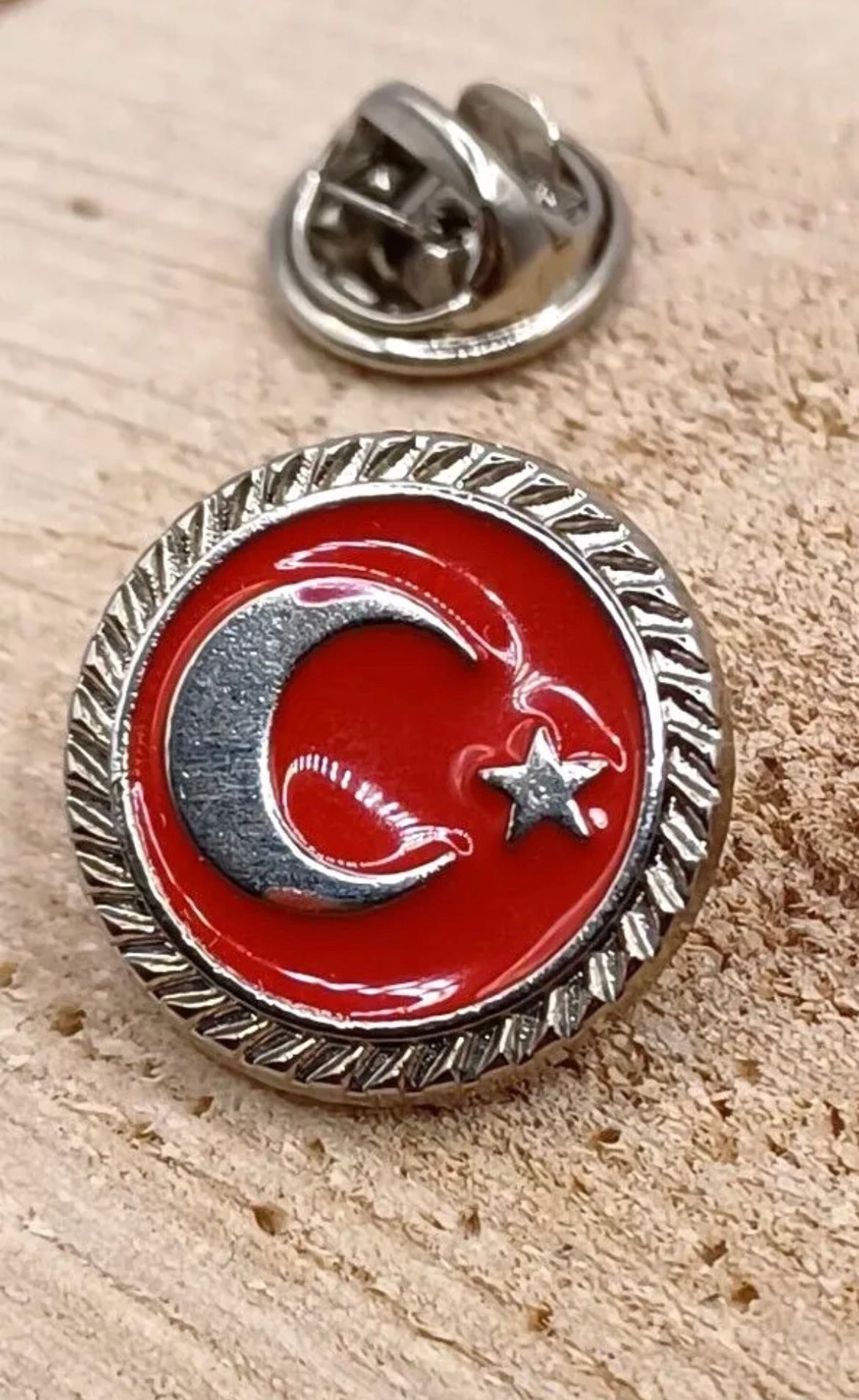 Türkei Flagge Anstecknadel-Pin Rund – Türk Bayrak Yaka Rozeti