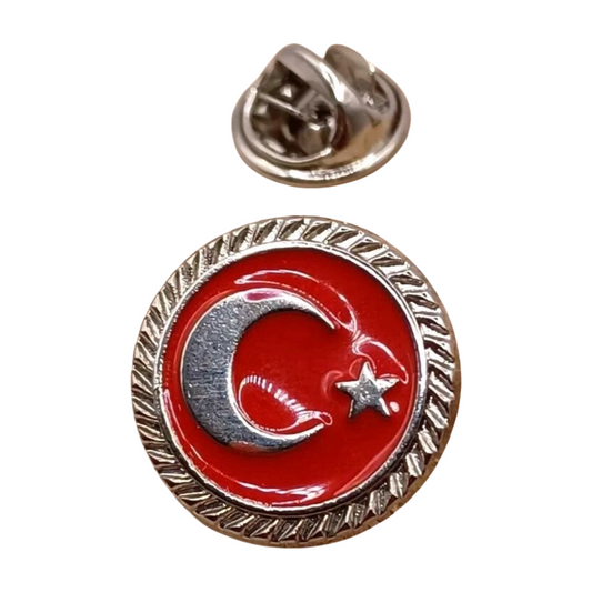 Türkei Flagge Anstecknadel-Pin Rund – Türk Bayrak Yaka Rozeti