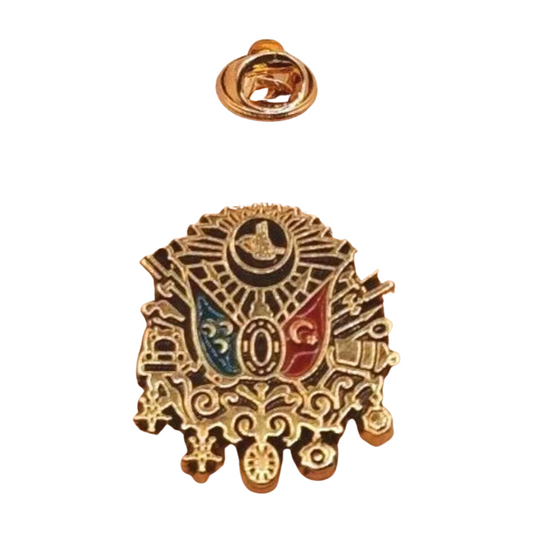 Osmanischer Reich Wappen Anstecknadel-Pin Gold – Osmanli Arma Yaka Rozeti