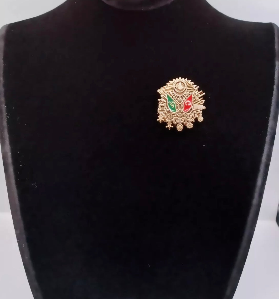 Osmanischer Reich Wappen Anstecknadel-Pin Gold – Osmanli Arma Yaka Rozeti