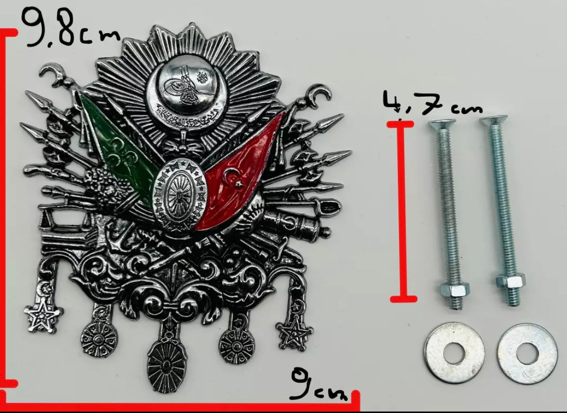 Osmanlı Tugra Arma Emblem – Metall Wappen mit Schrauben
