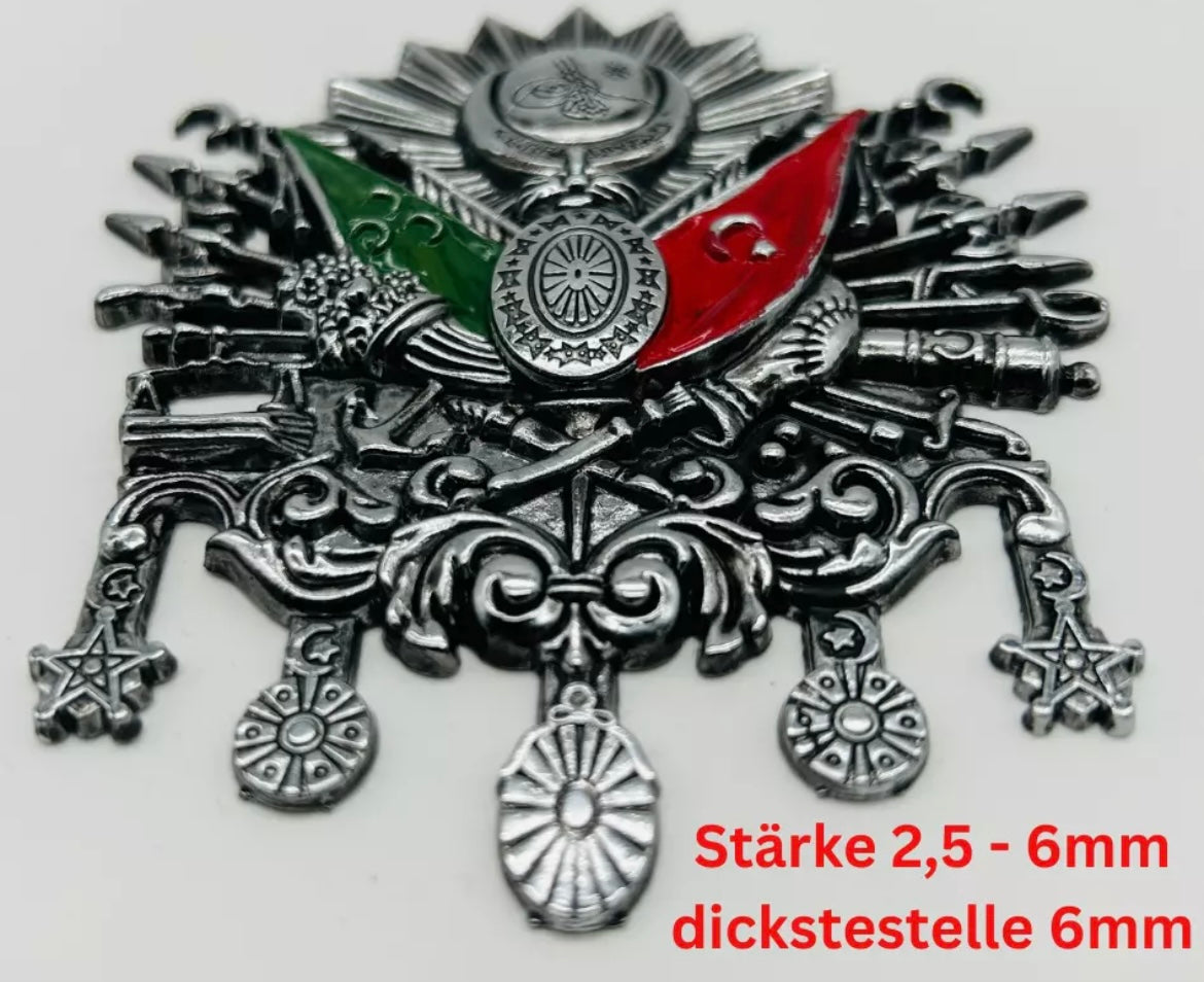 Osmanlı Tugra Arma Emblem – Metall Wappen mit Schrauben