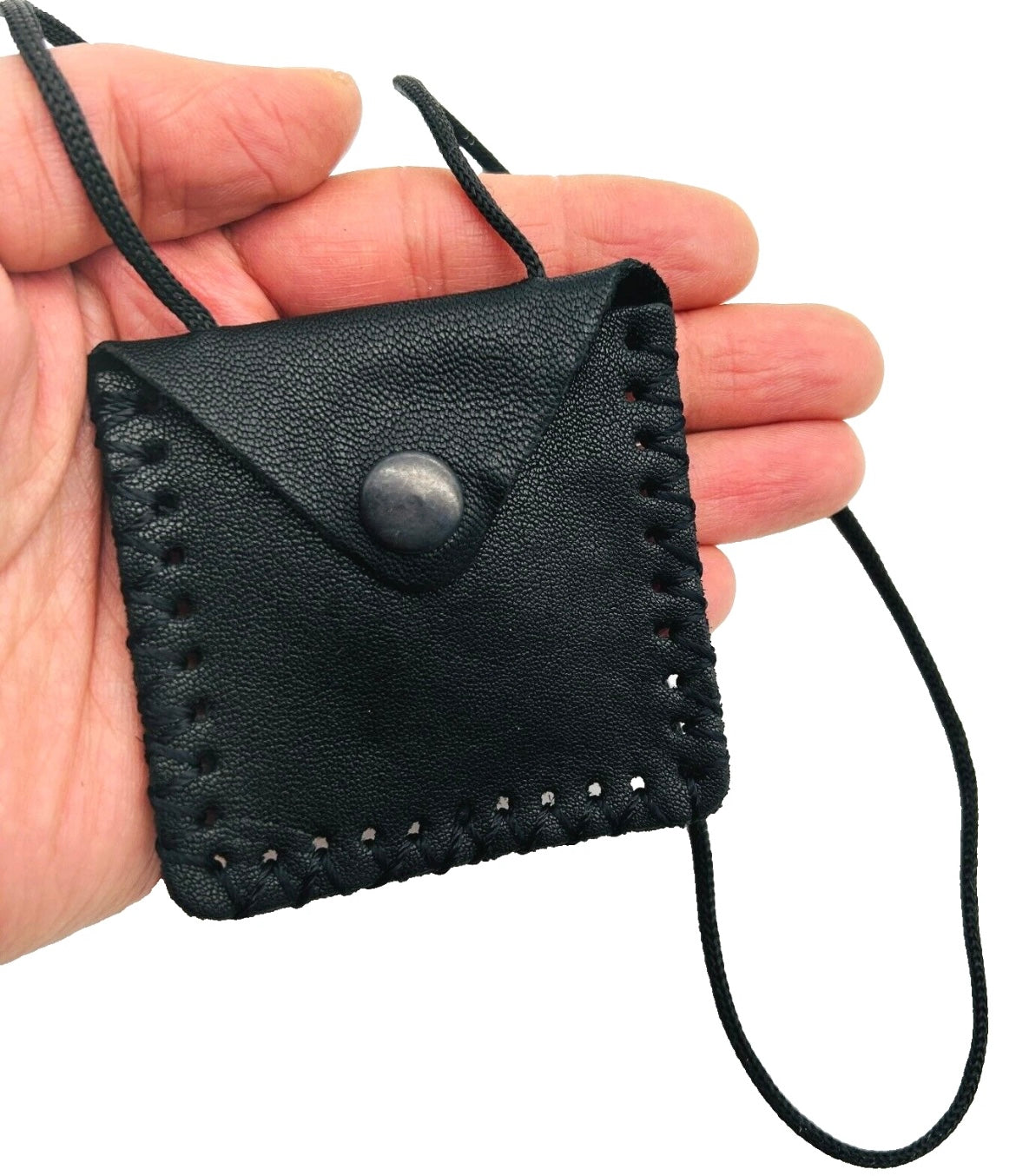 Cevşen Muska XXL 10 cm Kette aus echtem Leder – mit Ayetel Kürsi & Dua Surah