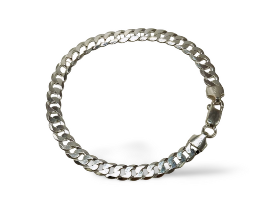 Herren Armband 925 Sterling Silber – Massive Panzerkette 6 mm, Handgefertigt