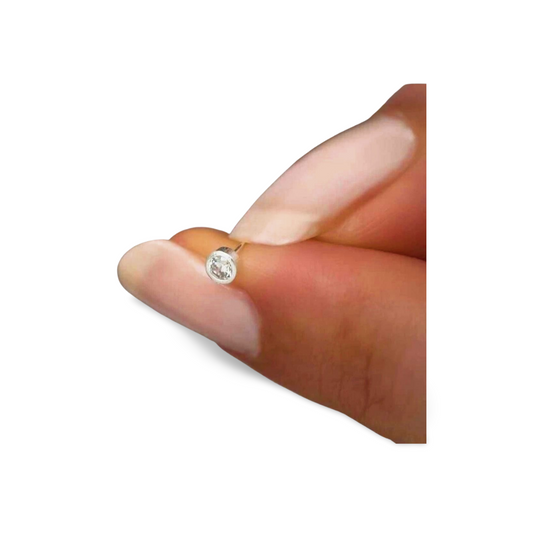 Nasenpiercing 925 Sterling Silber – Nasenstecker Kugelstift mit Zirkonia IRund