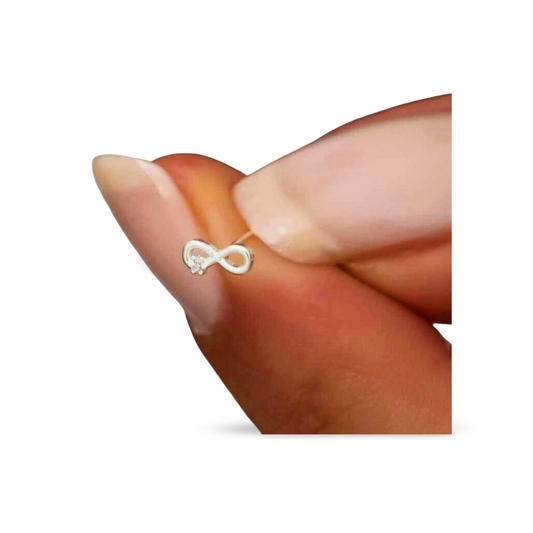 Nasenpiercing 925 Sterling Silber – Nasenstecker Kugelstift mit Zirkonia Schmetterling