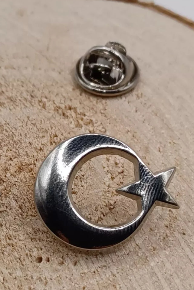 Ay yildiz Türkei Mond & Stern Anstecknadel-Pin – AYYILDIZ Yaka Rozeti