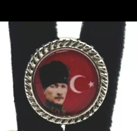 Atatürk & Flagge Anstecknadel-Pin – Gazi K.Atatürk Yaka Rozeti