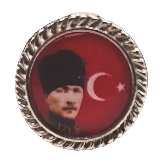 Atatürk & Flagge Anstecknadel-Pin – Gazi K.Atatürk Yaka Rozeti