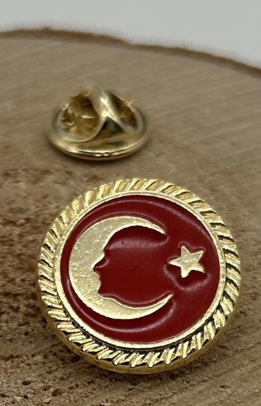Atatürk & Flagge Anstecknadel-Pin –  AYYILDIZ K.Atatürk Siluet Yaka Rozeti