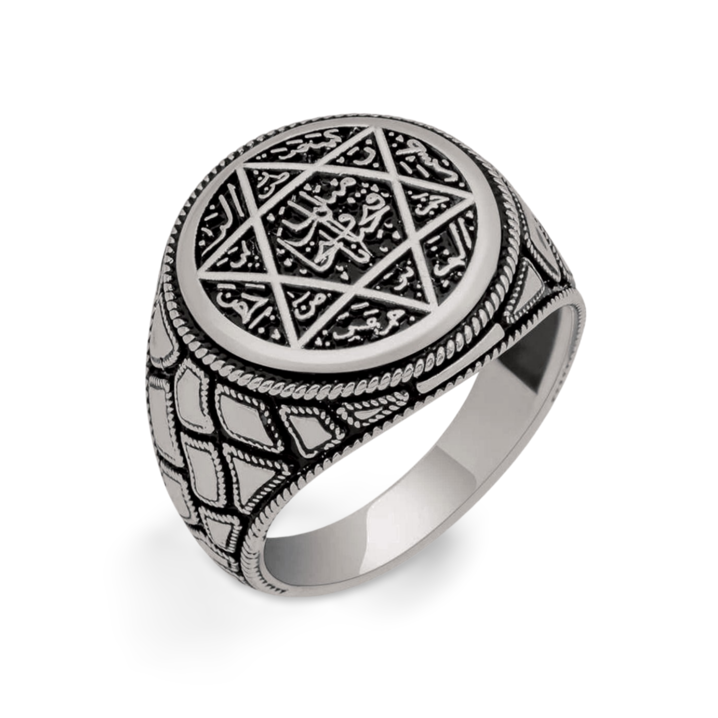Herrenring 925 Sterling Silber – Siegel des Salomons | Massiver Ring Hz. Süleyman