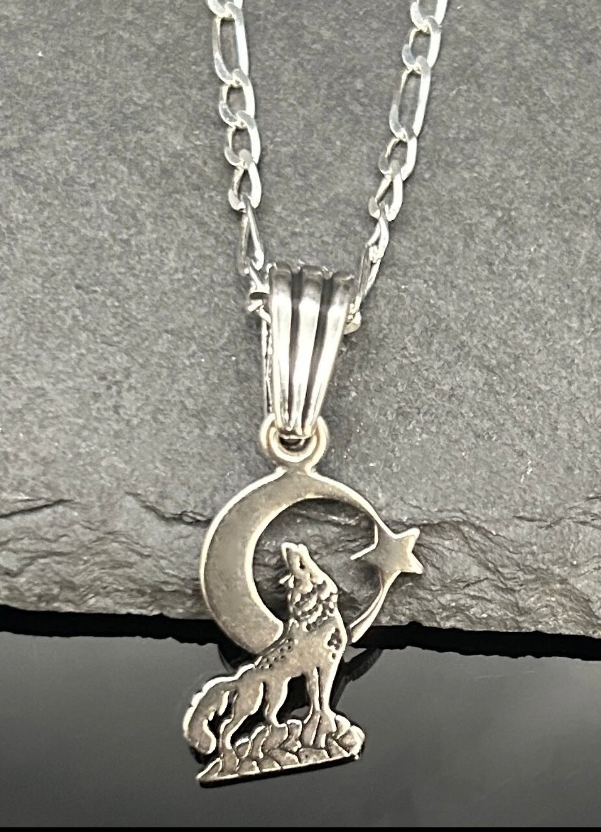Bozkurt & Ay Yıldız Anhänger mit 55 cm Kette – 925 Sterling Silber | Herren Halskette „Türkiye – Vatan – Osmanlı“ Stil