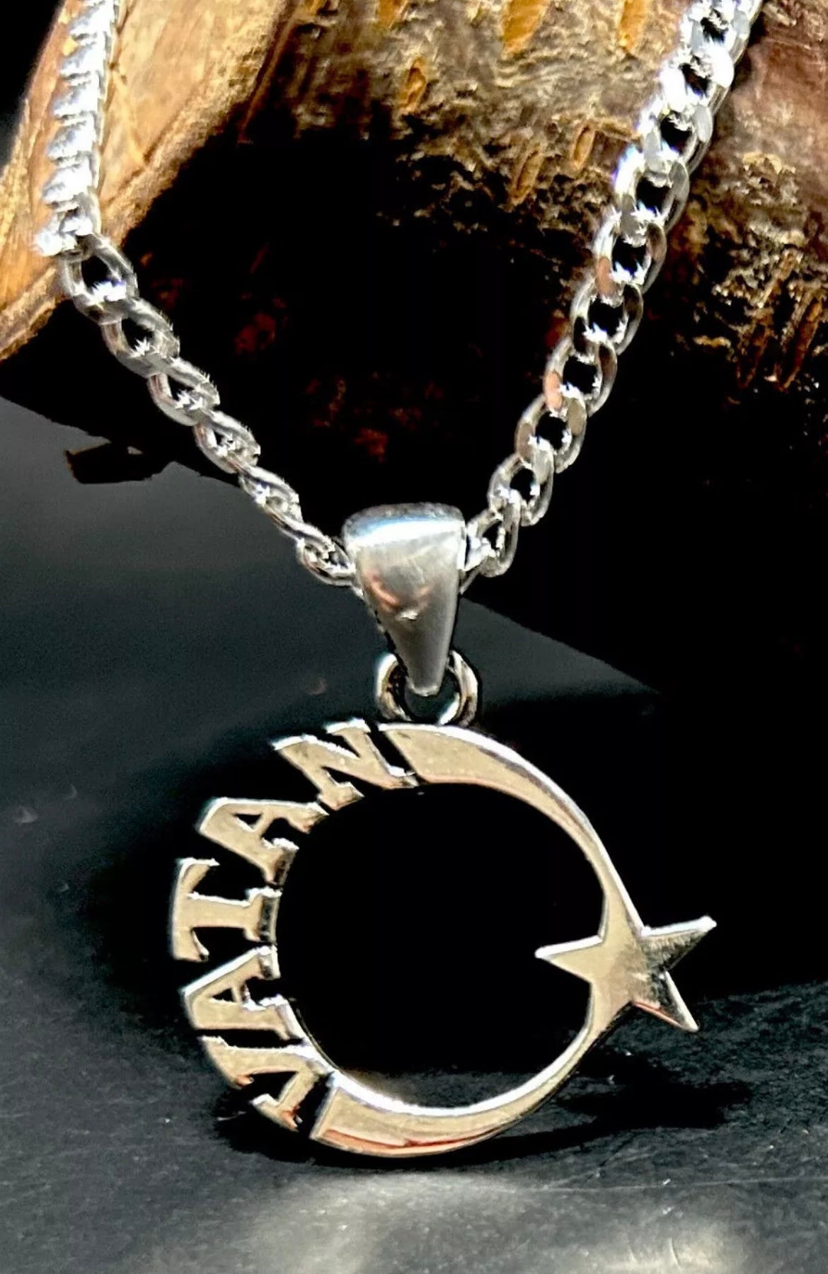 AY YILDIZ Anhänger mit 50 cm Panzerkette – 925 Sterling Silber | Halbmond Stern Halskette | Vatan Herrenschmuck