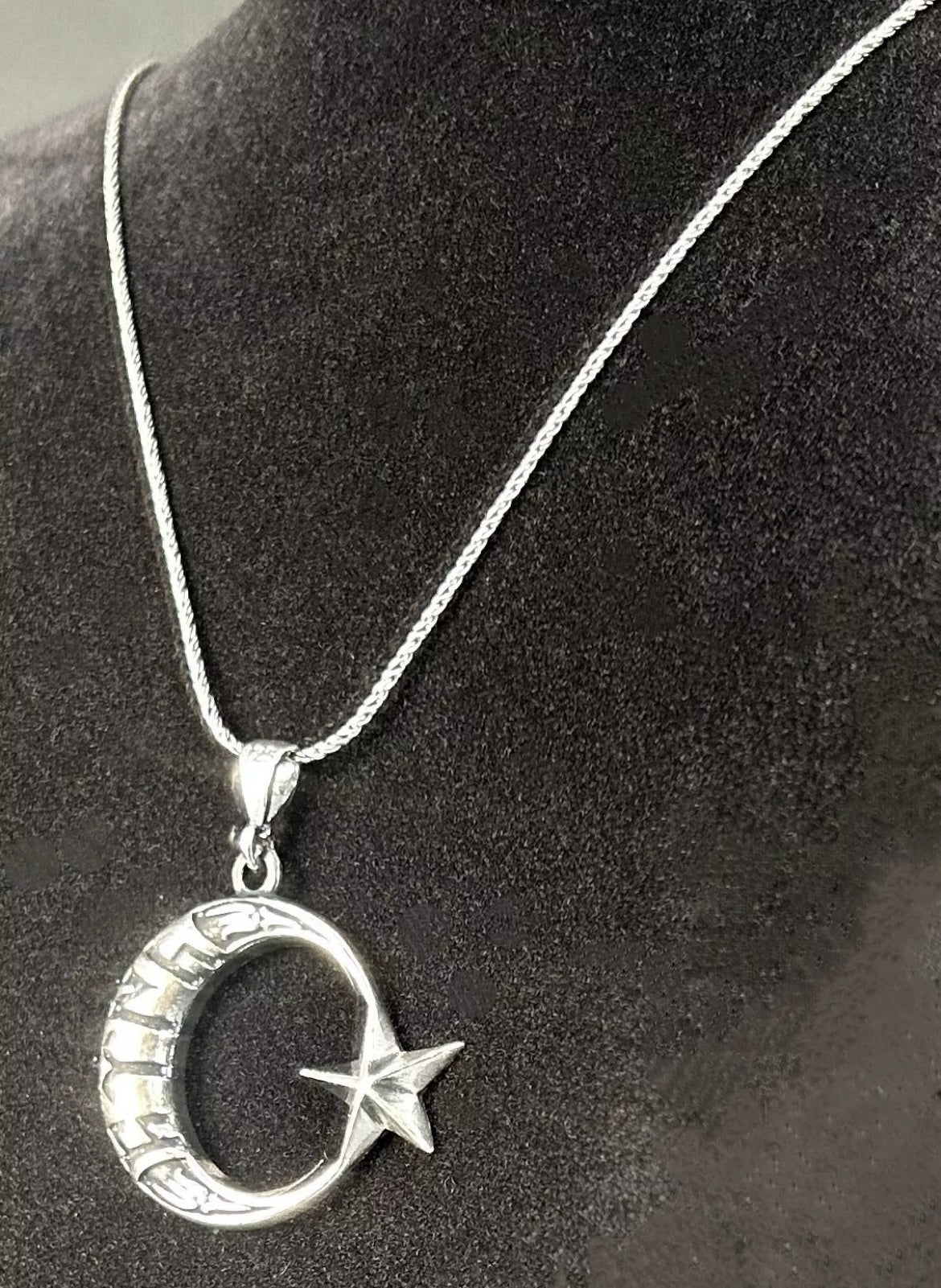 AY YILDIZ Anhänger mit 54 cm Halskette – 925 Sterling Silber  Türkiye Göktürk Osmanlı Schmuck