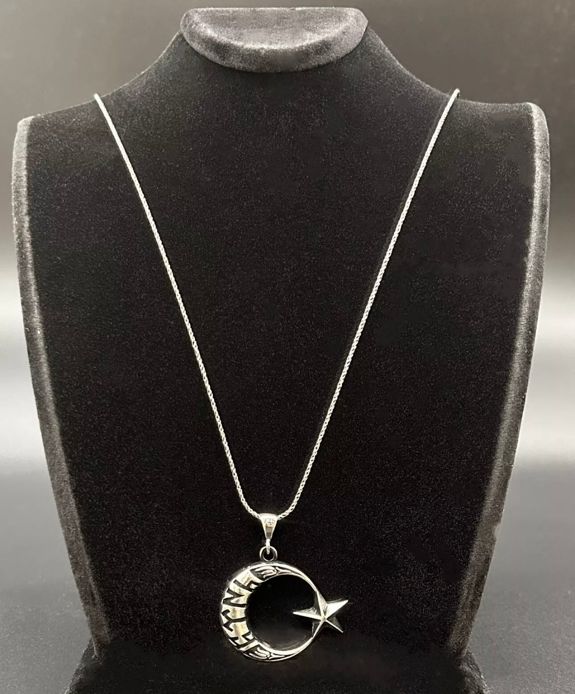 AY YILDIZ Anhänger mit 54 cm Halskette – 925 Sterling Silber  Türkiye Göktürk Osmanlı Schmuck