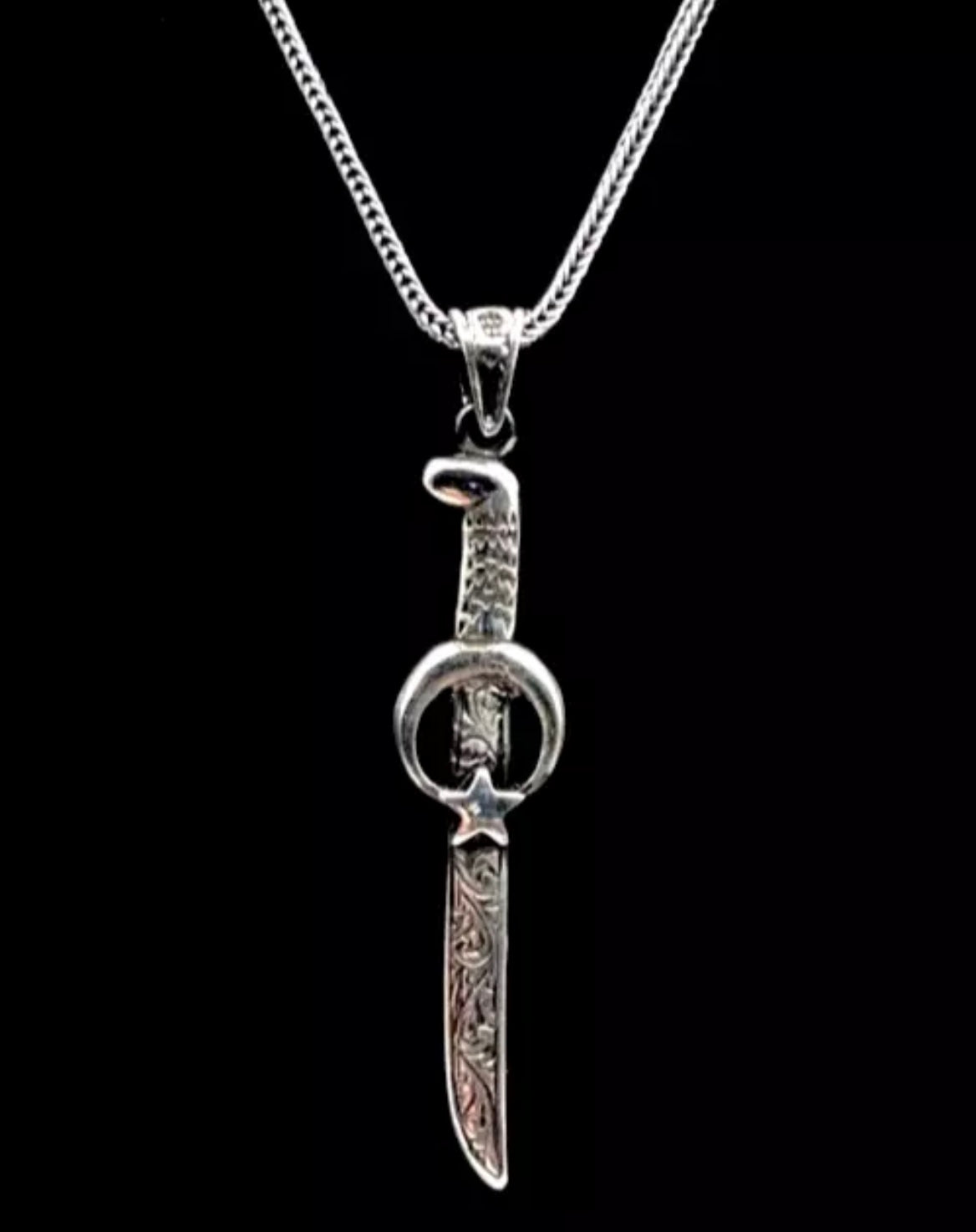 AY YILDIZ Schwert Anhänger &  55 cm Kette 925 Silber