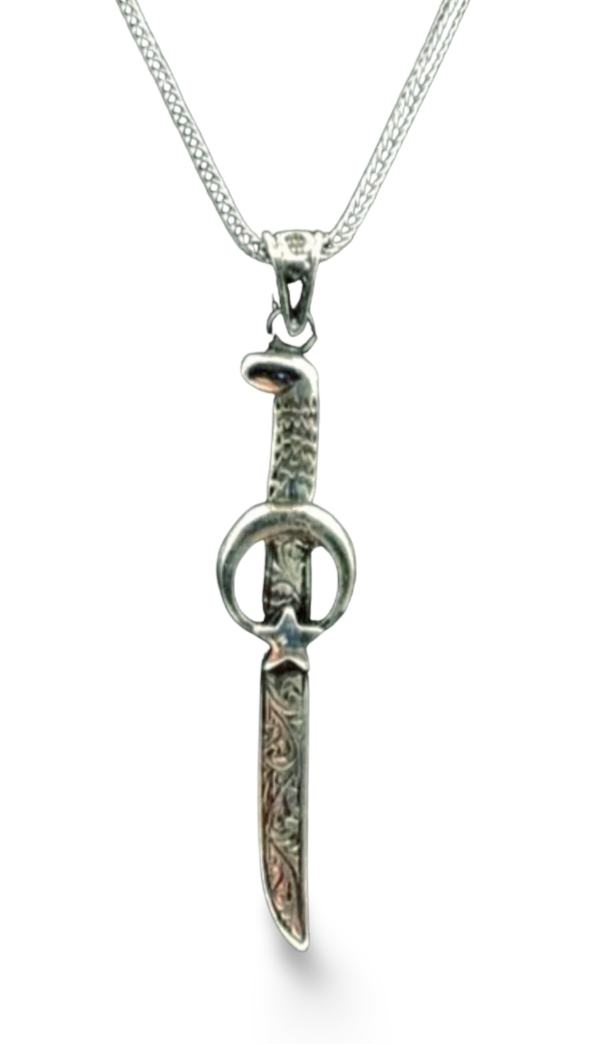 AY YILDIZ Schwert Anhänger &  55 cm Kette 925 Silber
