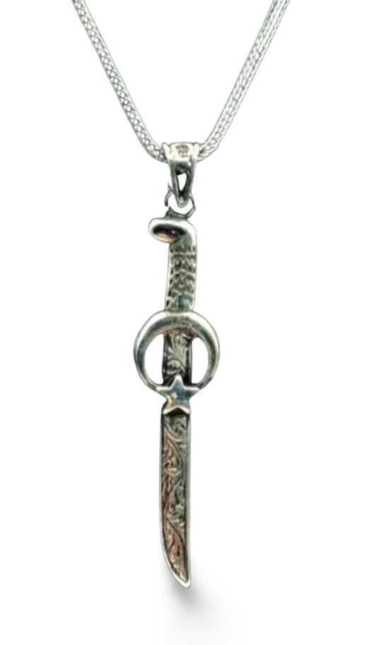 AY YILDIZ Schwert Anhänger &  55 cm Kette 925 Silber