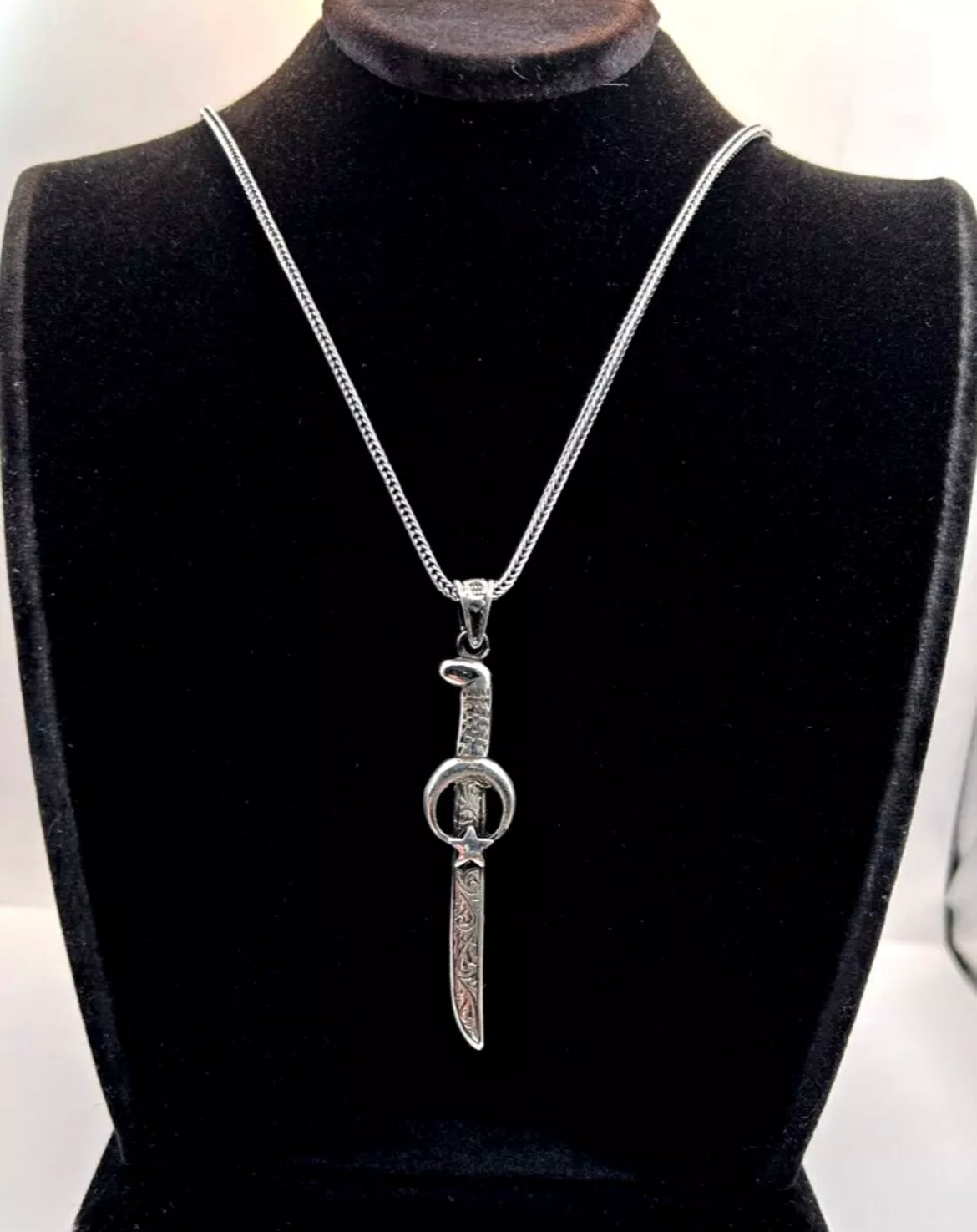 AY YILDIZ Schwert Anhänger &  55 cm Kette 925 Silber