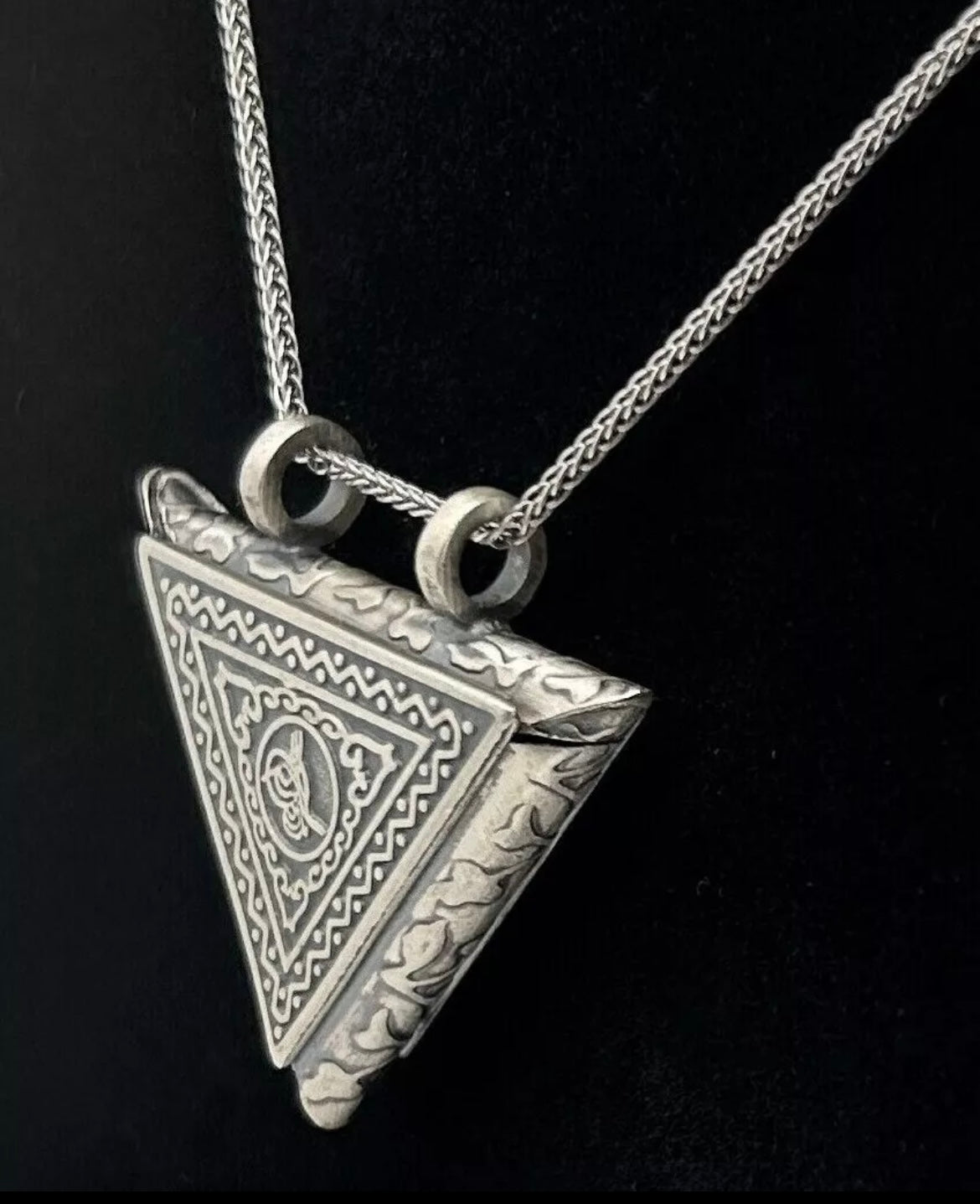 Muska Cevsen Kette 925 Sterling Silber – OSMANLI Tugra Amulett mit 55 cm Kette)