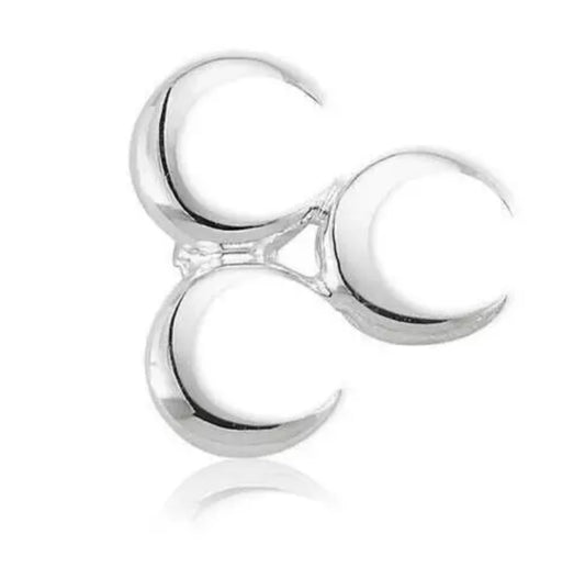 Üc Hilal Anstecknadel mit Pin 925 Sterling Silber – Yaka Rozeti
