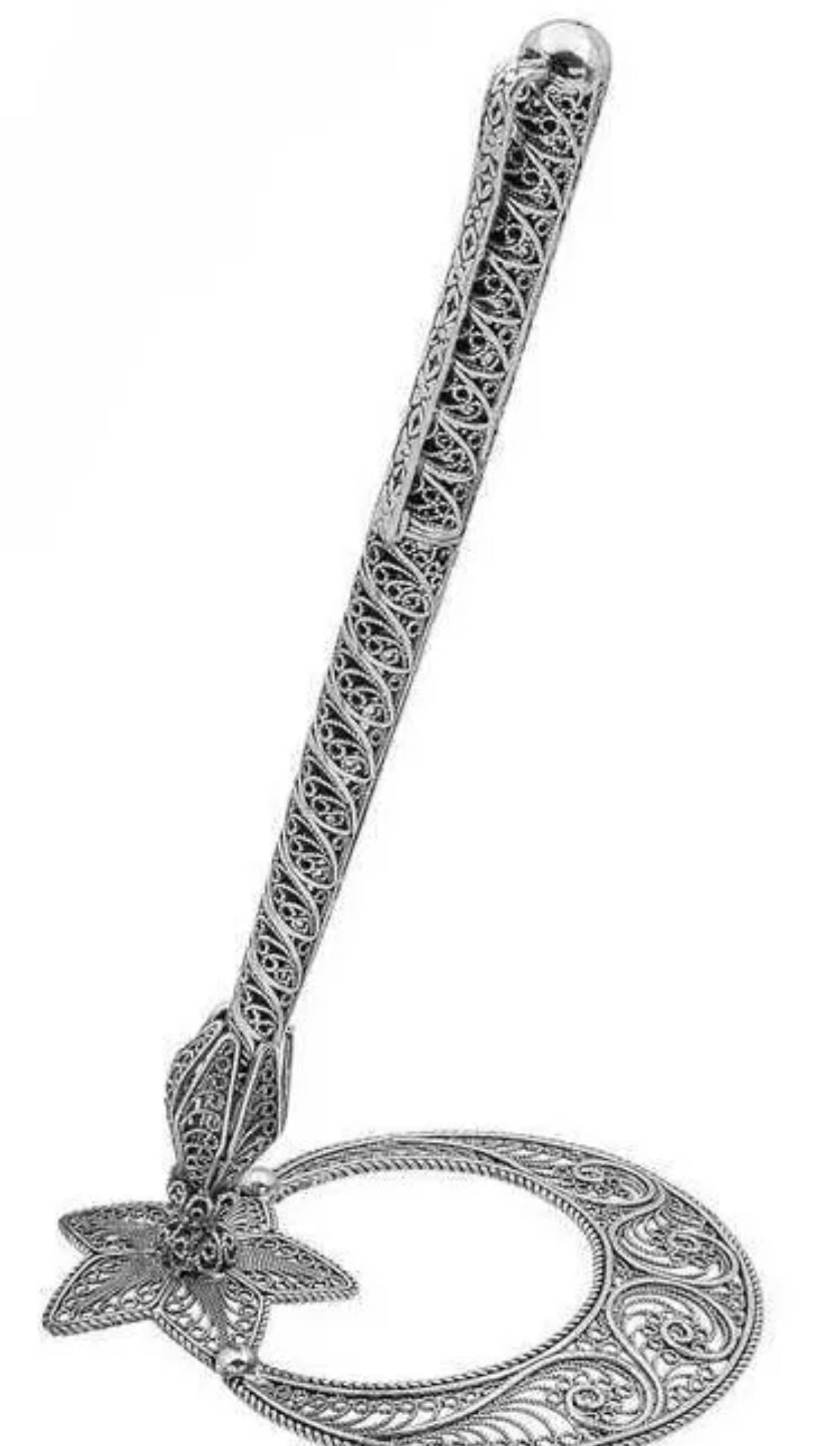 Ay Yıldız Kugelschreiber mit Halter – Massiv 925 Sterling Silber Schreibset Halbmond Stern Design