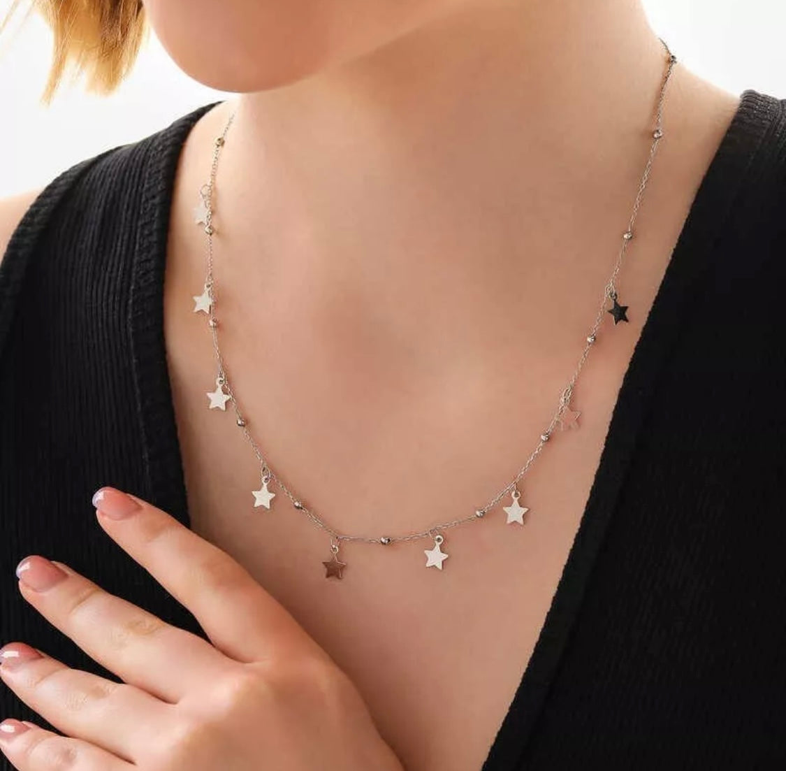 Damen STERN Halskette aus 925 Sterling Silber – Dorika Design