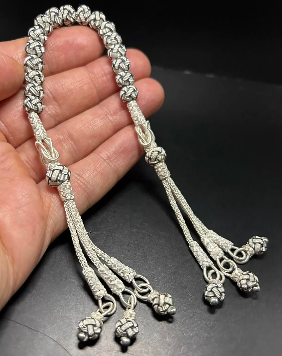 Zaza Tesbih – 1000er Silber Trabzon Kazaz | Handgestrickte Zaza