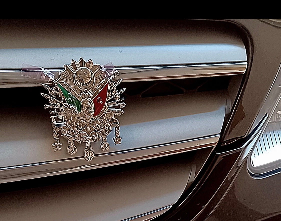 OSMANLI ARMA Auto Emblem mit Schrauben - aus Kunststoff – Chrom