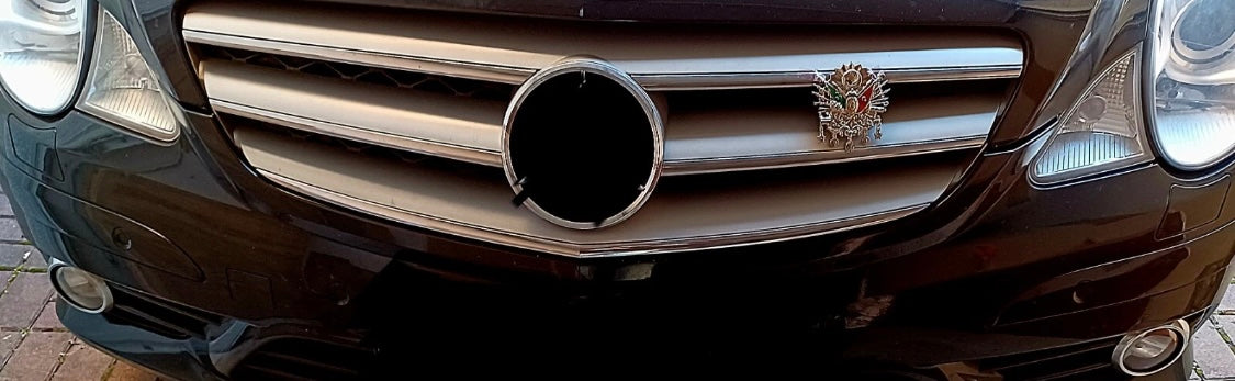 OSMANLI ARMA Auto Emblem mit Schrauben - aus Kunststoff – Chrom