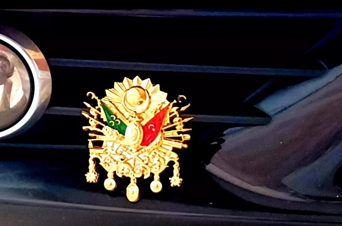 OSMANLI ARMA Auto Emblem mit Schrauben - aus Kunststoff – Gold