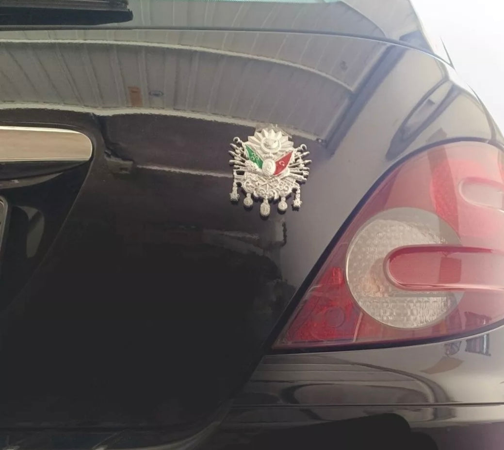 Osmanlı Arma Tugra XL Auto Emblem | Osmanische Wappen - Chrom