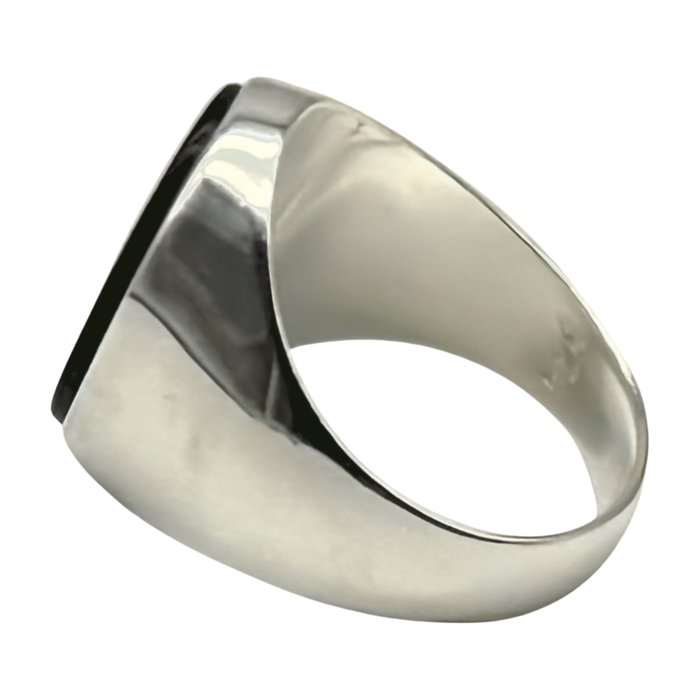 Sterling Silber 925 Siegelring eleganter Herrenring mit Onyx, Männer Ring