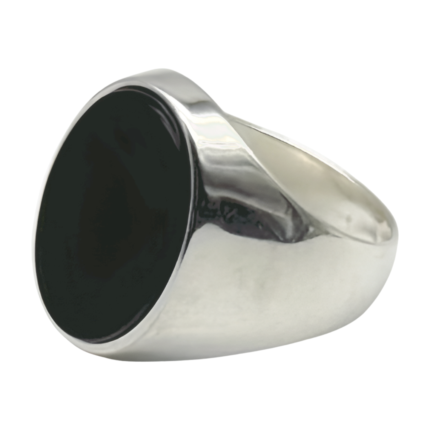 Sterling Silber 925 Siegelring eleganter Herrenring mit Onyx, Männer Ring