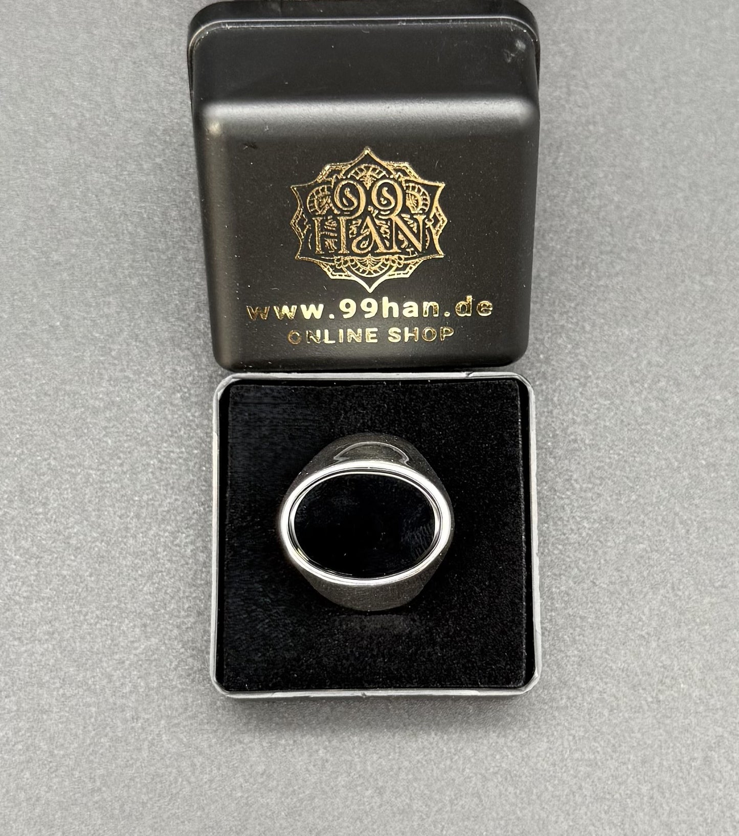 Sterling Silber 925 Siegelring eleganter Herrenring mit Onyx, Männer Ring