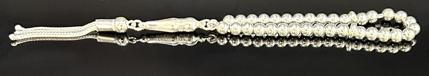 Tesbih aus 925 Sterling Silber Miniatur Gebetskette 5 mm