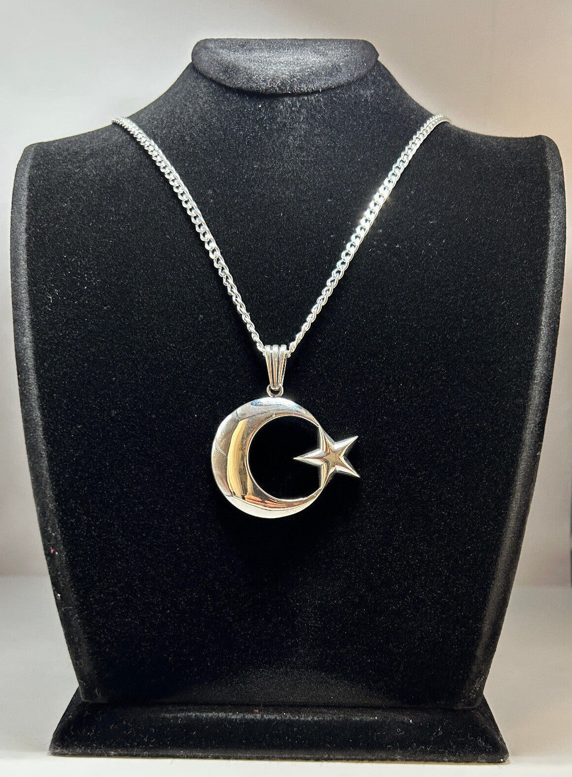 Ay Yildiz Anhänger mit einer 925 Sterling Silber Panzerkette