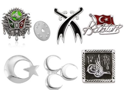 Anstecknadel mit Pin aus 925 Silber - Yaka Rozeti Kollektion