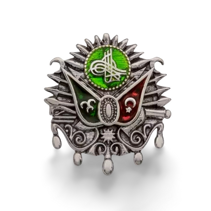 Osmanisches Wappen Anstecknadel mit Pin 925 Silber - Arma Yaka Rozeti
