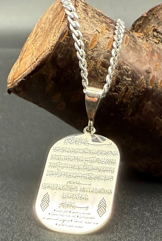 925 Sterling Silber Medaillon mit einer Panzerkette