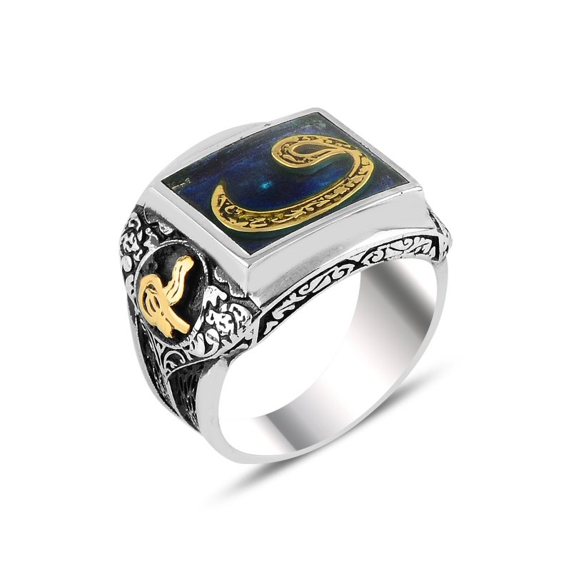 Herrenring 925 Silber Vav - osmanischer Tugra Siegel Silberring Herren Ring