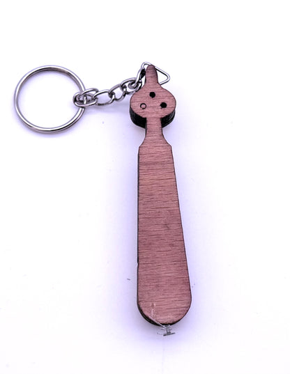 Türkischer Schlüsselanhänger Miniatur Musikinstrument – Handgefertigte Kemence aus Holz (Kopie)